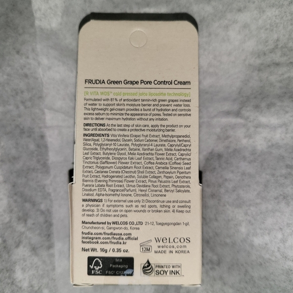Frudia Green Grape Pore Control Cream - Picture 5 of 7